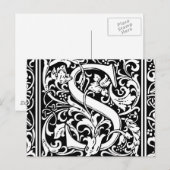Letter S Middeleeuwse Monogram Vintage Initiaal Briefkaart (Voorkant / Achterkant)