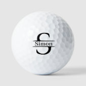 Letter S Monogram Aangepaste naam Golfballen (Voorkant)