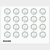 Letter S Monogram Aangepaste Naam Minimalistische  Ronde Sticker (Vel)