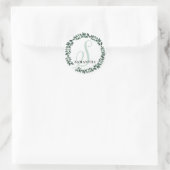 Letter S Monogram Aangepaste Naam Minimalistische  Ronde Sticker (Tas)