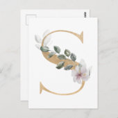 Letter S Monogram Briefkaart (Voorkant / Achterkant)