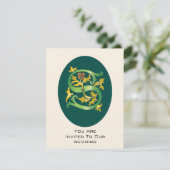 Letter S Monogram Fleur de lis Kaart (Staand voorkant)