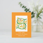 Letter S Monogram Fleur de lis Kaart (Staand voorkant)
