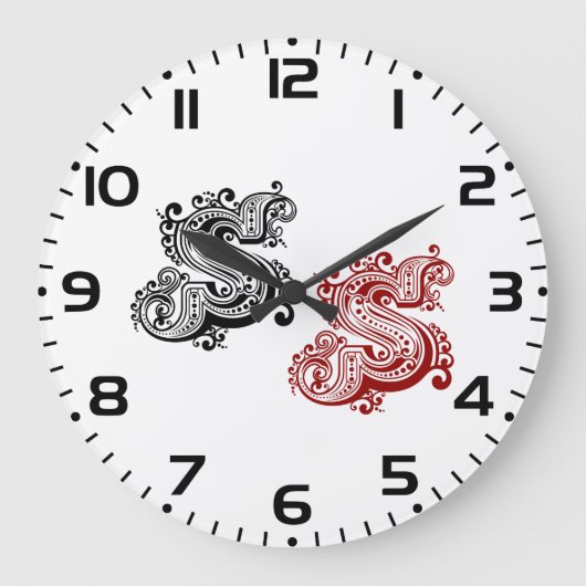   letter S monogram Grote Klok (Voorkant)