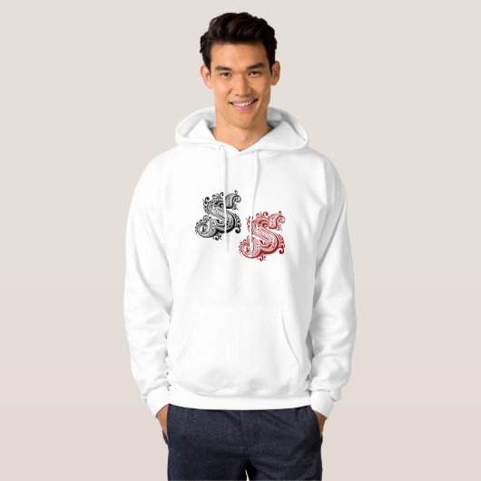 letter S monogram Hoodie (Voorkant volledig)