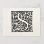 letter S Monogram - Initiaal "S" Briefkaart (Voorkant)