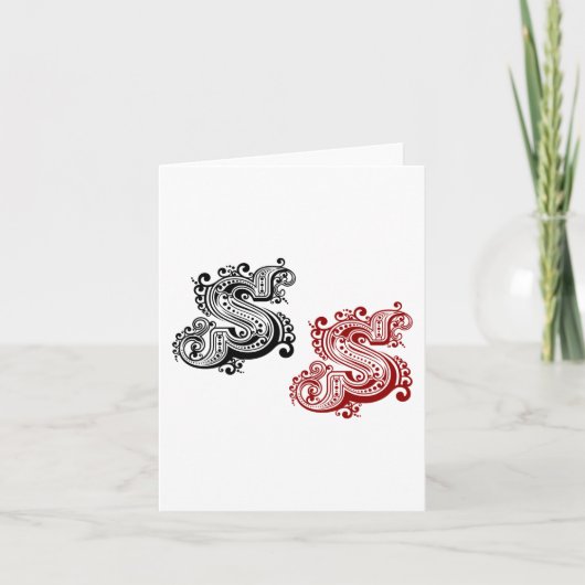   letter S monogram Kaart (Voorkant)