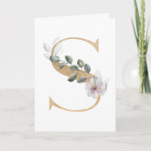 Letter S Monogram Kaart (Voorkant)