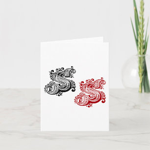letter S monogram Kaart