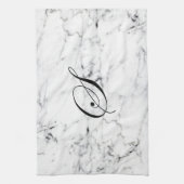 Letter S monogram Marmer textuur Theedoek (Verticaal)