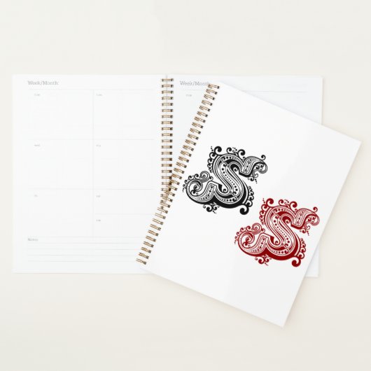   letter S monogram Planner (Display)