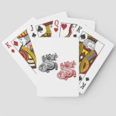 letter S monogram Pokerkaarten (Achterkant)
