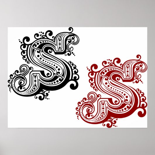   letter S monogram Poster (Voorkant)