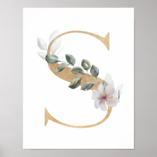 Letter S Monogram Poster