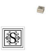 Letter S Monogram Rubberstempel (Gestempeld)