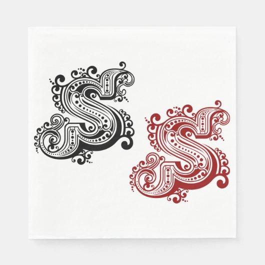 letter S monogram Servet (Voorkant)