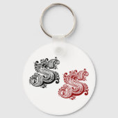   letter S monogram Sleutelhanger (Voorkant)