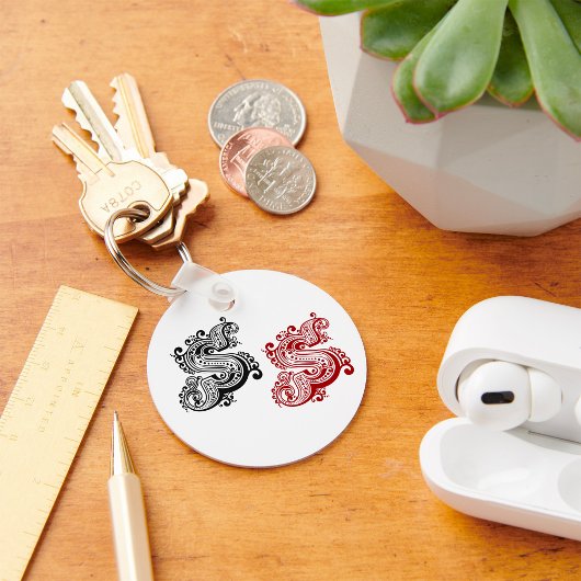   letter S monogram Sleutelhanger