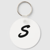 Letter S Monogram Sleutelhanger (Voorkant)
