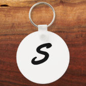 Letter S Monogram Sleutelhanger (Voorkant)