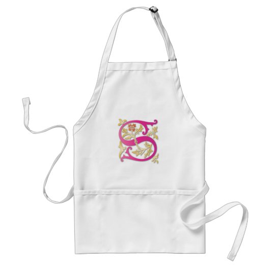 Letter S Monogram Standaard Schort (Voorkant)