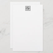 Letter S Monogram Stationery Briefpapier (Voorkant / Achterkant)