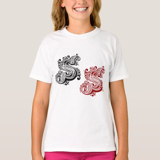   letter S monogram T-shirt (Voorkant)