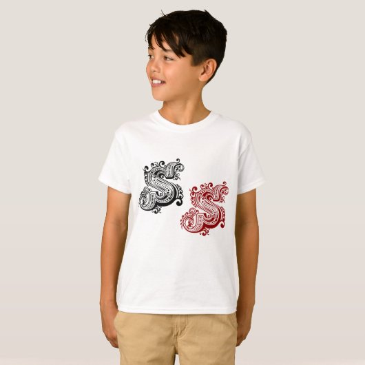   letter S monogram T-shirt (Voorkant volledig)