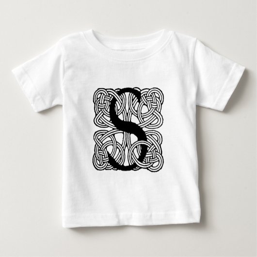 Letter S Monogram Vintage Keltische Knoopprint (Voorkant)