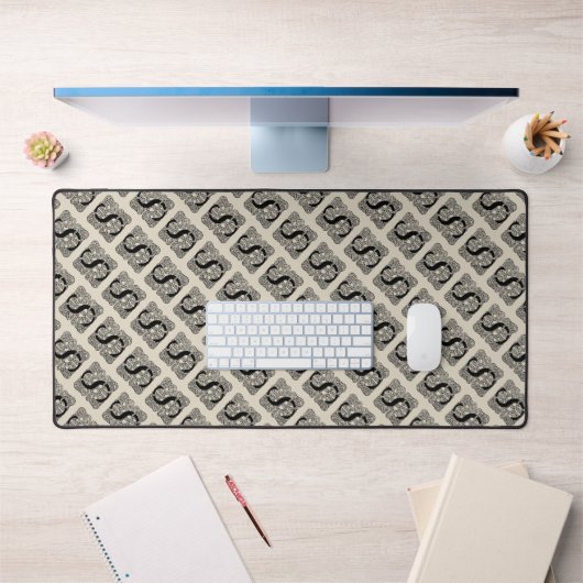Letter S Monogram Vintage Keltische Knoopprint Bureaumat (Kantoor 1)