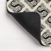 Letter S Monogram Vintage Keltische Knoopprint Muismat (Hoek)