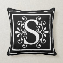 Letter S Monogram zwart