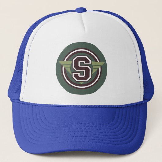 Letter "S" Monogrammed Trucker Pet (Voorkant)