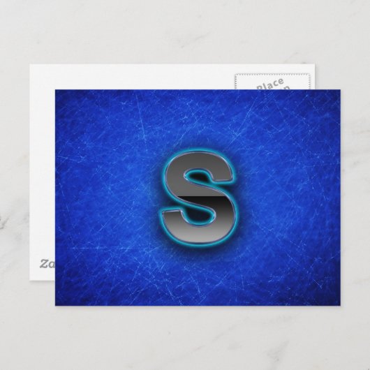 Letter S - neon blue edition Briefkaart (Voorkant / Achterkant)