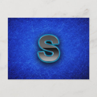 Letter S - neon blue edition Briefkaart