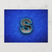 Letter S - neon blue edition Briefkaart (Voorkant)