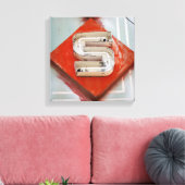 Letter S Neon Canvas Print (Insitu (Woonkamer))