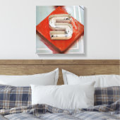 Letter S Neon Canvas Print (Insitu (Slaapkamer))