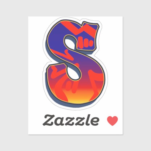 Letter S -  Night Sky Sticker (Vel)