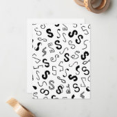 Letter S-patroon Notitiekaartje (Voorkant / Achterkant in situ)