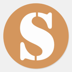 Letter S Peru Gold Stencil Alphabet van Janz Ronde Sticker
