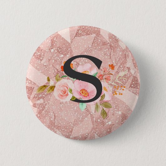 Letter S Ronde Button 5,7 Cm (Voorkant)