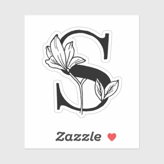 Letter S - Roos Sticker (Vel)