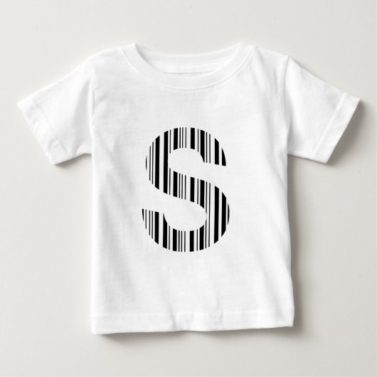 LETTER S STREEPJESCODE Eerste Initiaal Barcodepatr (Voorkant)
