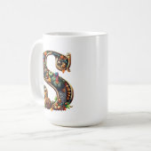 Letter S Thanksgiving turkey style gift  Koffiemok (Voorkant links)