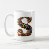 Letter S Thanksgiving turkey style gift  Koffiemok (Links)