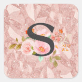 Letter S Vierkante Sticker (Voorkant)
