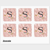 Letter S Vierkante Sticker (Vel)