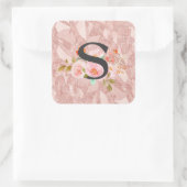 Letter S Vierkante Sticker (Tas)
