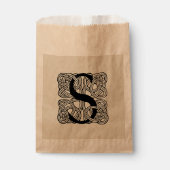 Letter S Vintage Keltische Knoop Monogram Bedankzakje (Voorkant)